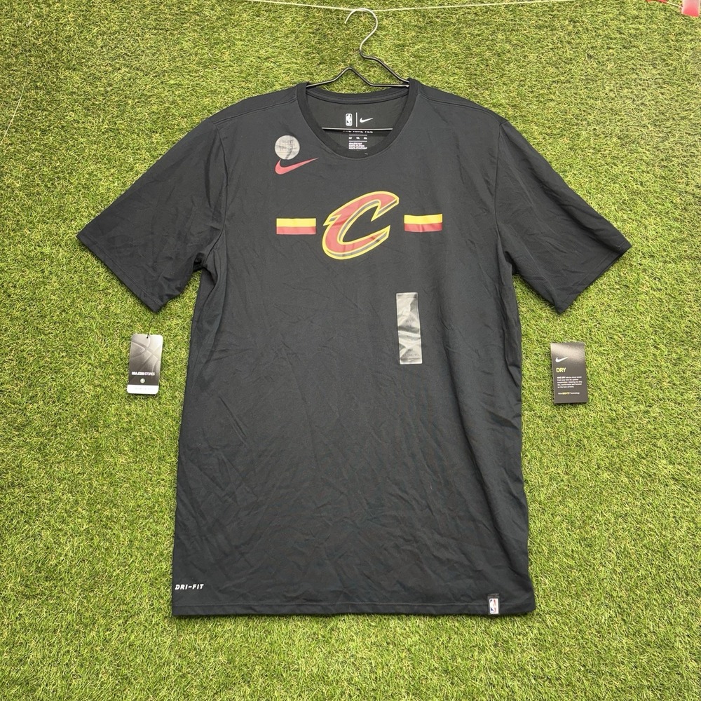 Cleveland Cavaliers Nike NBA Shirt Mens XLT Authentics Short Sleeve Black NWT